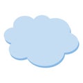 Cloud flat blue simple icon symbol on white Royalty Free Stock Photo