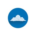 cloud flat icon. CO2 icon , carbon dioxide flat icon with shadow. pollution icon