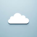 The cloud is flat, with rounded edges, creating a minimalist design Royalty Free Stock Photo