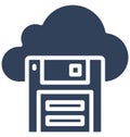 Cloud Floppy Isolated Vector Icon that can easily modify or edit. Royalty Free Stock Photo