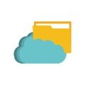 cloud folder file paper technology Royalty Free Stock Photo
