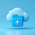 cloud folder upload data storage Royalty Free Stock Photo