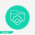 Cloud folder vector icon sign symbol Royalty Free Stock Photo