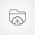 Cloud folder vector icon sign symbol Royalty Free Stock Photo