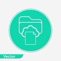 Cloud folder vector icon sign symbol Royalty Free Stock Photo