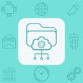 Cloud folder vector icon sign symbol Royalty Free Stock Photo
