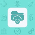 Cloud folder vector icon sign symbol Royalty Free Stock Photo