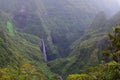 Cloud forests and waterfalls in RÃÂ¨union national park Royalty Free Stock Photo