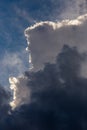 A cloud in the form of a head in the sky. Royalty Free Stock Photo