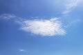 Cloud in the form of heart against the blue sky, background Royalty Free Stock Photo