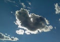 A cloud in the form of a heart. A figure from the clouds in the sky. Beautiful sky. Love. Valentine`s Day. Lovers Royalty Free Stock Photo