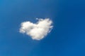 A cloud in the form of a heart in the sky. Royalty Free Stock Photo