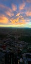 Cloud formation sunrise Melbourne city