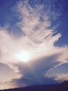 Cloud burst formation Royalty Free Stock Photo