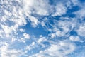 Cloud formations on a blue windy sky Royalty Free Stock Photo