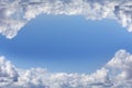 Cloud frame. frame of clouds in the sky Royalty Free Stock Photo