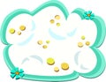 Cloud Frame with Flowers