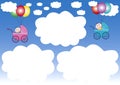 cloud-frames and balloons Royalty Free Stock Photo