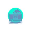 Cloud, game, online, streaming, video Glyph Icon Royalty Free Stock Photo