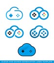 Cloud and games logo template