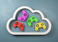 Cloud Gaming Service Concept Illustration Royalty Free Stock Photo