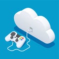 Cloud Gaming Service Concept Royalty Free Stock Photo