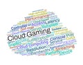 Cloud Gaming Word Cloud Royalty Free Stock Photo