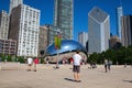 Cloud Gate, the famous public sculpture, Chicago, USA Royalty Free Stock Photo