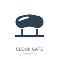 cloud gate icon in trendy design style. cloud gate icon isolated on white background. cloud gate vector icon simple and modern