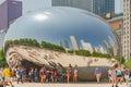 Cloud Gate/`The Bean` Sculpture in downtown of Chicago, Illinois, USA Royalty Free Stock Photo