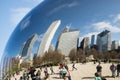 Chicago Bean Millennium Park reflection of Skyline