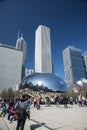 Chicago Bean Millennium Park reflection of Skyline Royalty Free Stock Photo