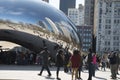 Chicago Bean Millennium Park reflection of Skyline Royalty Free Stock Photo