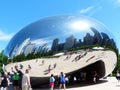 The cloud gate sculpture - millenium park - Chicago Royalty Free Stock Photo