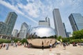 The Cloud Gate Statue in Millennium Park in Downtown Chicago, Il Royalty Free Stock Photo