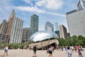 The Cloud Gate Statue in Millennium Park in Downtown Chicago, Il Royalty Free Stock Photo