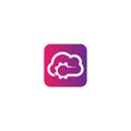 Cloud gear logo icon Royalty Free Stock Photo