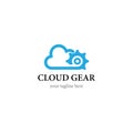 Cloud gear logo vector Royalty Free Stock Photo