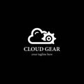 Cloud gear logo vector Royalty Free Stock Photo