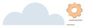 Cloud with Gear Representing Cloud Computing and Technology Integration Concepts Royalty Free Stock Photo