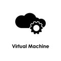 cloud, gear, virtual machine icon. One of business icons for websites, web design, mobile app on white background Royalty Free Stock Photo