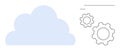Cloud with Gears Representing Technology, Cloud Computing, and System Integration Royalty Free Stock Photo