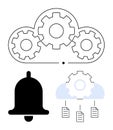 Cloud Computing Automation with Notification and File Synchronization Features Royalty Free Stock Photo