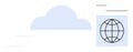 Cloud with a Globe Icon Representing Global Connectivity and Digital Networking Royalty Free Stock Photo