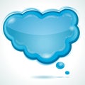 Cloud glossy speech bubble Royalty Free Stock Photo