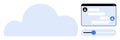 Cloud Storage Concept with Chat Interface and Interactive Slider Control Royalty Free Stock Photo