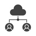 Cloud Group icon vector image. Royalty Free Stock Photo