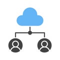 Cloud Group icon vector image. Royalty Free Stock Photo