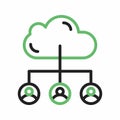 Cloud Group icon vector image. Royalty Free Stock Photo