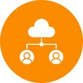 Cloud Group icon vector image. Royalty Free Stock Photo